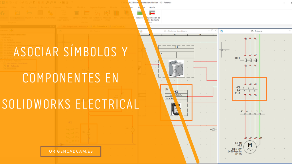 Asociar Símbolos y componentes en SOLIDWORKS Electrical