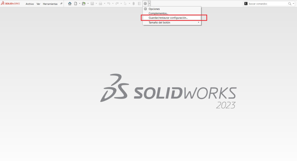 Guardar / restaurar mi configuración de SOLIDWORKS